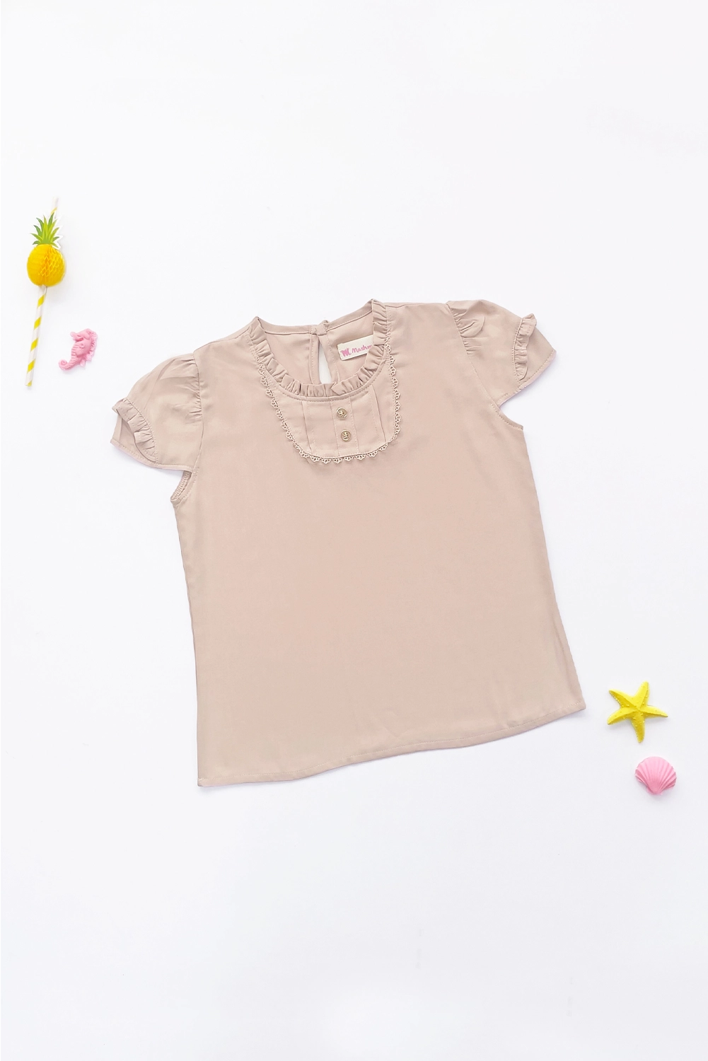 Blusa para Niña en Lino Color Entero - BLNA0317