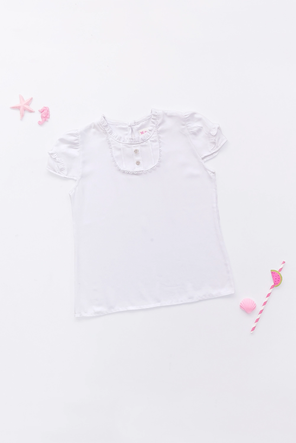 Blusa para Niña en Lino Color Entero - BLNA0317