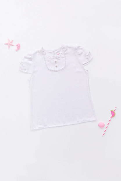 Blusa para Niña en Lino Color Entero - BLNA0317