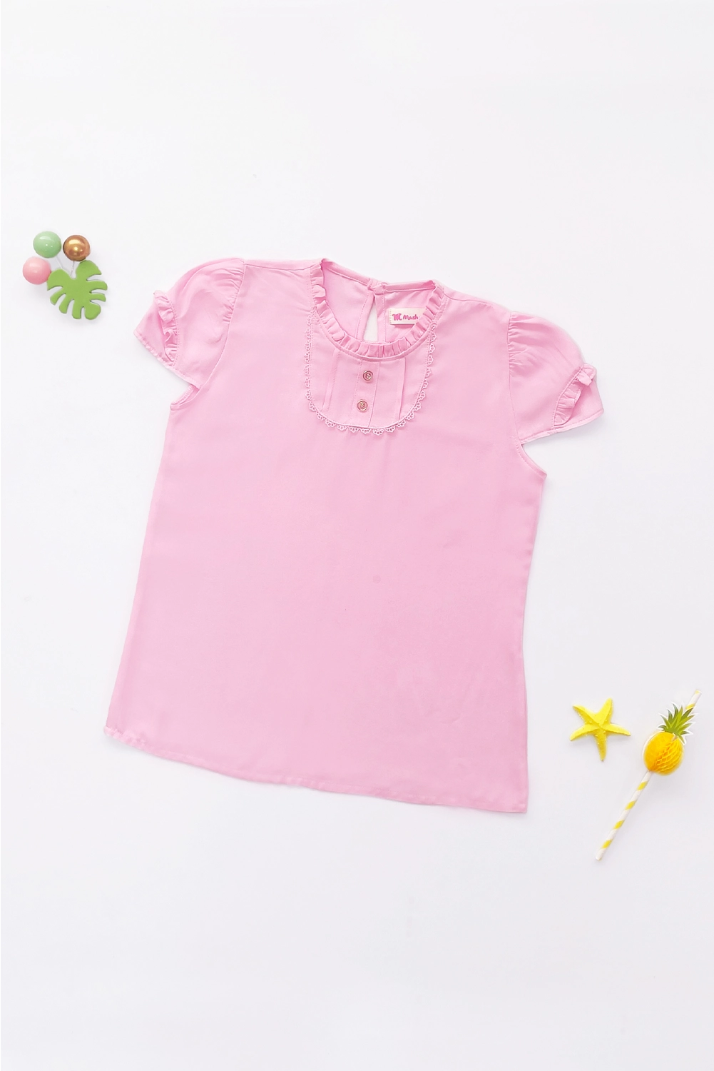 Blusa para Niña en Lino Color Entero - BLNA0317