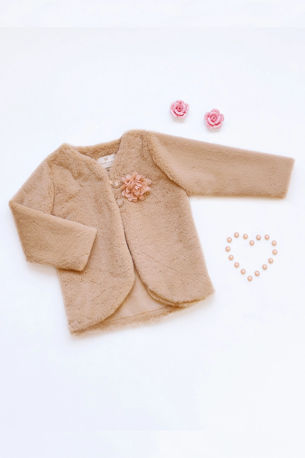 Chaqueta Crop para Niña de Peluche - CQNA0046