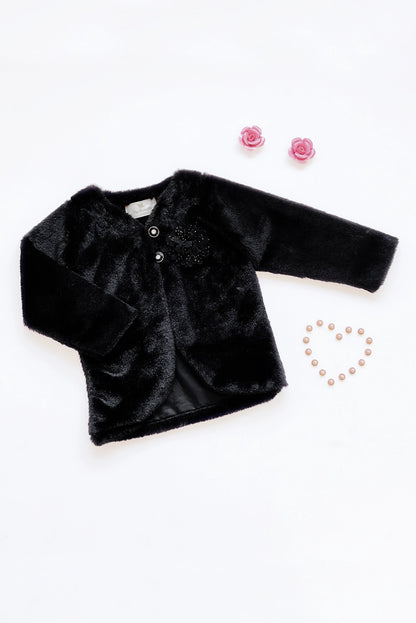 Chaqueta Crop para Niña de Peluche - CQNA0046