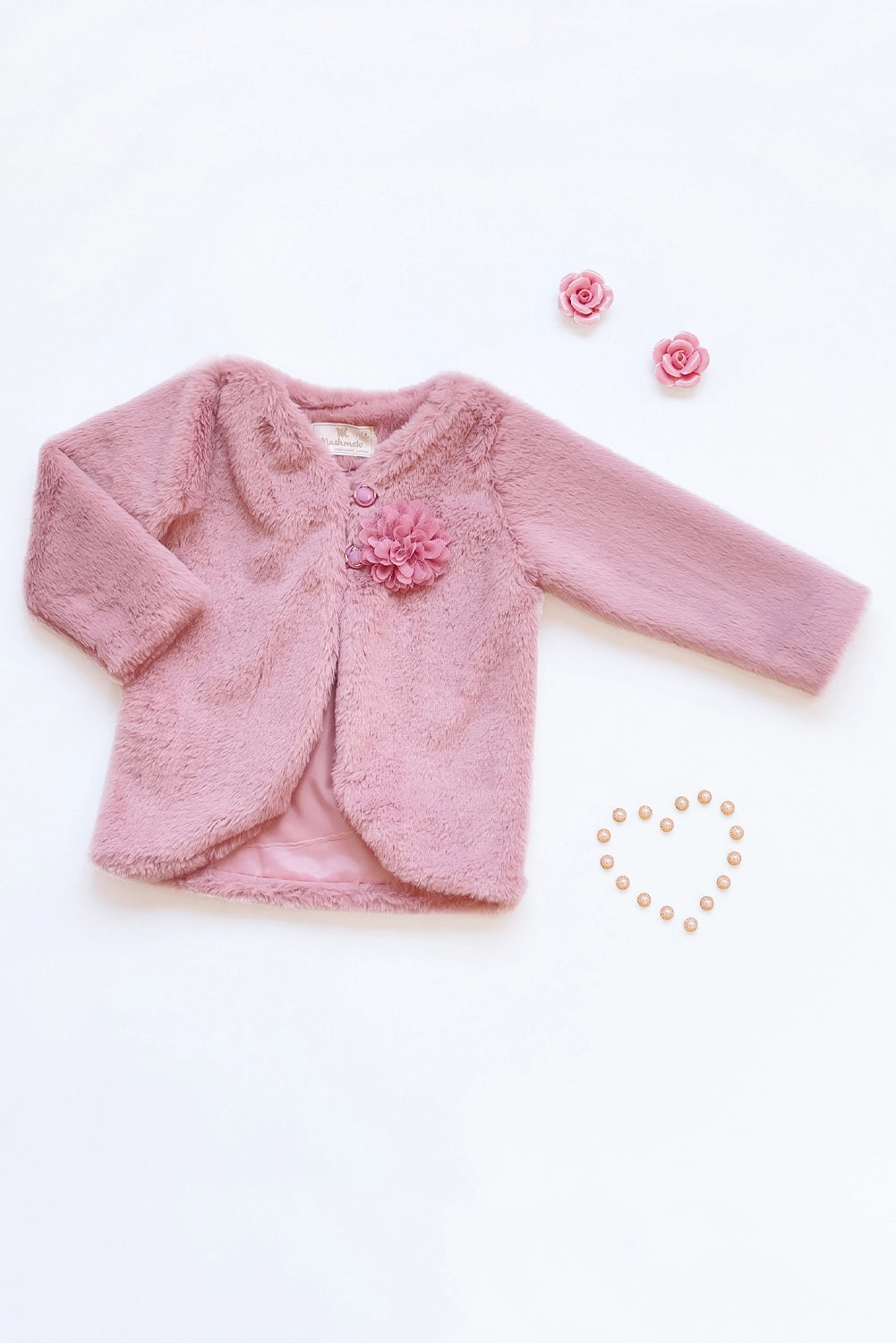 Chaqueta Crop para Niña de Peluche - CQNA0046