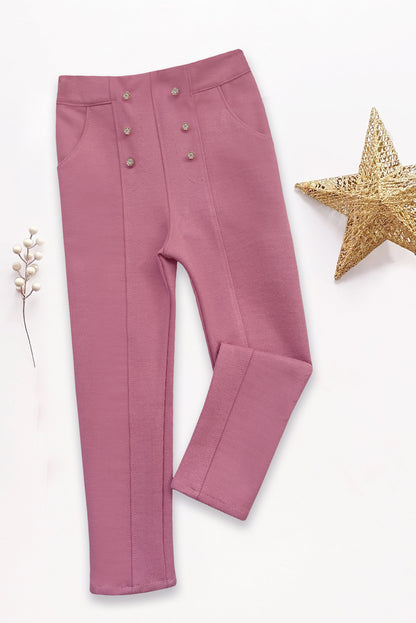 Pantalon con bolsillos y botones hasta pretina - PTNA0101